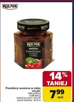 Carrefour Pomidory suszone w oleju Rolnik Premium oferta