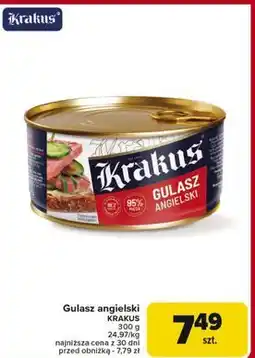 Carrefour Gulasz angielski Krakus Animex oferta