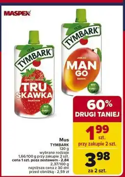 Carrefour Mus jabłko-mango-banan Tymbark oferta