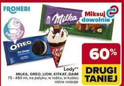 Carrefour Lód chocolate & hazelnut Milka Ice Cream oferta