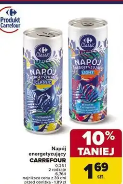 Carrefour Napój energetyzujący classic Carrefour Classic oferta