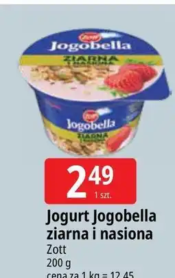 E.Leclerc Jogurt ziarna i nasiona truskawkowy Zott Jogobella oferta