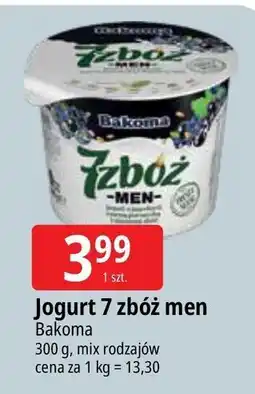 E.Leclerc Jogurt jagoda-czarna porzeczka Bakoma 7 Zbóż Men oferta