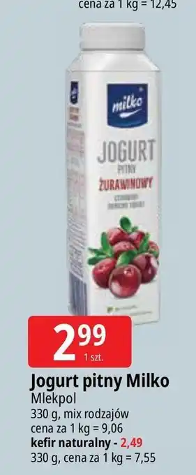 E.Leclerc Kefir naturalny Milko oferta