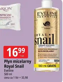 E.Leclerc Płyn micelarny regenerujący ze śluzem ślimaka Eveline Royal Snail oferta