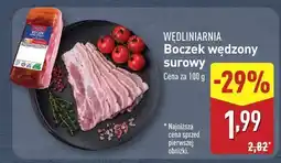 ALDI Boczek wędzony surowy Wędzlinarnia oferta