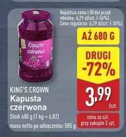 ALDI Kapusta czerwona King's Crown oferta