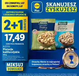 Lidl Pistacje Alesto kalifornijskie prażone solone oferta