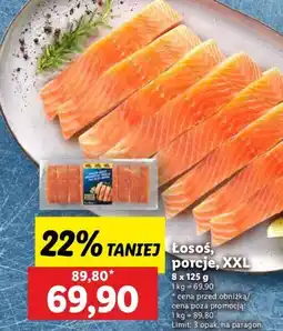 Lidl Ryba łosoś porcje XXL Lidl oferta