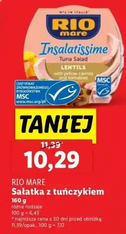Lidl Sałatka z tuńczykiem Rio Mare oferta