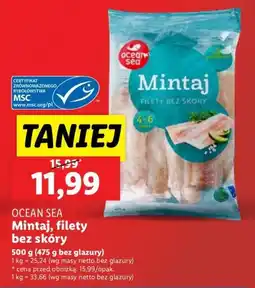 Lidl Mintaj filety bez skóry Ocean Sea oferta