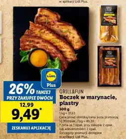 Lidl Boczek w marynacie plastry Grill&Fun oferta