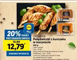 Lidl Polędwiczki z kurczaka w marynacie Grill&Fun oferta