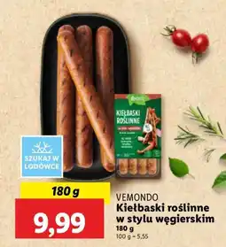 Lidl Kiełbaski roślinne w stylu węgierskim Vemondo oferta