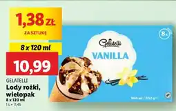 Lidl Lody GELATELLI rożki wielopak oferta
