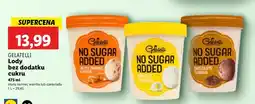 Lidl Lody bez dodatku cukru Gelatelli oferta