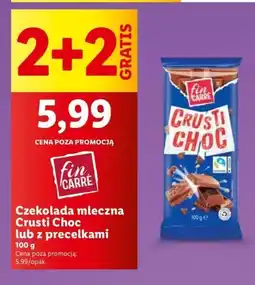 Lidl Czekolada Fin Carré mleczna Crusti Choc oferta