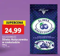 Lidl Śliwka Nałęczowska w czekoladzie Solidarność oferta