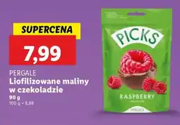 Lidl Maliny liofilizowane w czekoladzie Pergale oferta