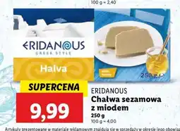 Lidl Chałwa sezamowa z miodem Eridanous oferta