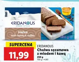 Lidl Chałwa sezamowa z miodem i kawą Eridanous oferta