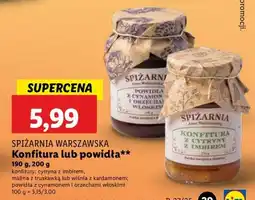 Lidl Konfitura lub powidła Spiżarnia Warszawska oferta