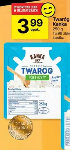 Delikatesy Centrum Twaróg półtłusty Kanka kostka oferta