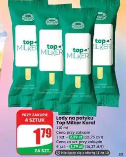 Dino Lody na patyku Top Milker Koral oferta