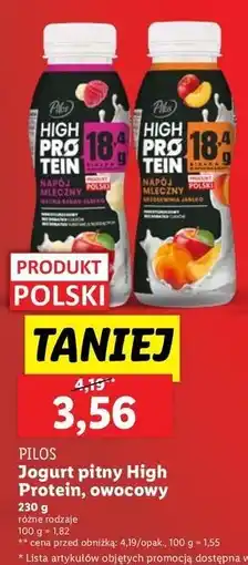 Lidl Napój mleczny brzoskwinia-mango Pilos High Protein oferta