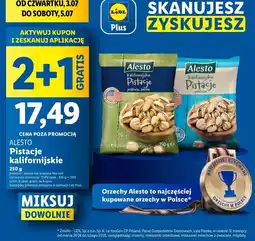 Lidl Pistacje kalifornijskie bez soli Alesto oferta