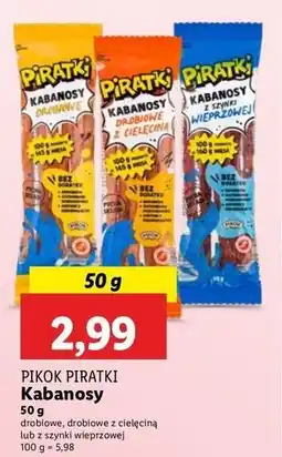 Lidl Kabanowy wieprzowe Pikok Piratki oferta