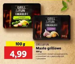 Lidl Masło z czosnkiem i papryczką chili Grill And Fun oferta
