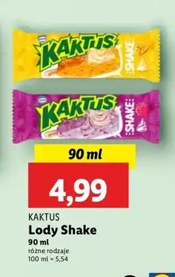 Lidl Lody shake truskawka Nestle Kaktus oferta