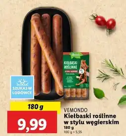 Lidl Kiełbaski roślinne węgierskie Vemondo oferta