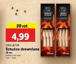 Lidl Noże drewniane Grill And Fun oferta