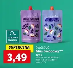 Lidl Mus jabłkowo-jagodowy Owolovo oferta