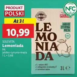 Lidl Lemoniada jabłko cytryna mięta Solevita oferta