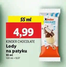 Lidl Lód Kinder Chocolate oferta