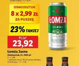 Lidl Piwo Łomża Jasne (Dawniej Export) oferta