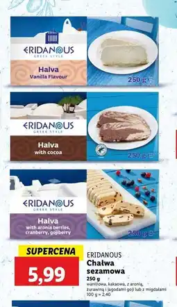Lidl Chałwa z aronią i żurawiną Eridanous oferta