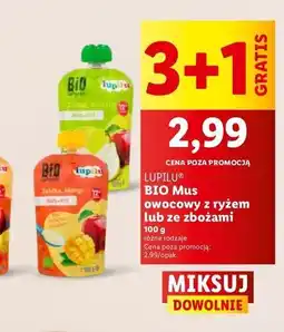 Lidl Mus+ryż jabłko-mango Lupilu oferta