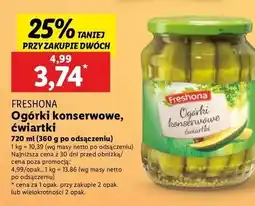 Lidl Ogórki ćwiartki Freshona oferta