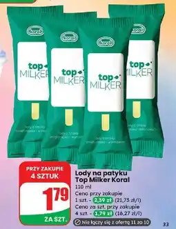 Dino Lody śmietankowo-waniliowe Koral Top Milker oferta