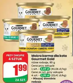 Dino Karma dla kota wołowina i kurczak w sosie Purina Gourmet Gold oferta