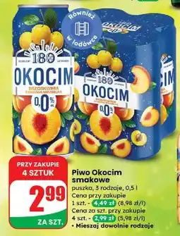Dino Piwo brzoskwinia z kwaśną mirabelką Okocim oferta