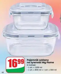 Dino Zestaw pojemników szklanych 300 ml + 800 Mg Home oferta
