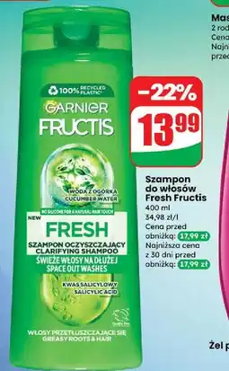 Dino Szampon wzmacniający do włosów normalnych, szybko przetłuszczających się Garnier Fructis Fresh oferta