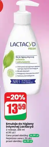 Dino Żel do higieny intymnej z pompką Lactacyd Fresh oferta