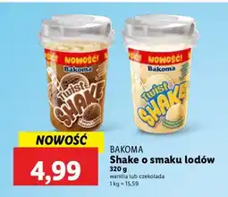 Lidl Shake Bakoma o smaku lodów czekoladowych oferta