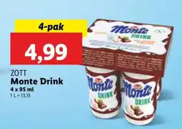 Lidl Monte Drink Zott oferta